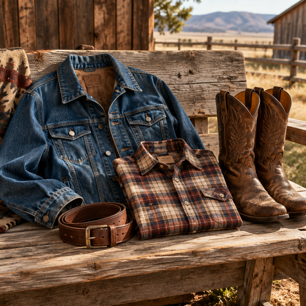 Text-free Western apparel collection image