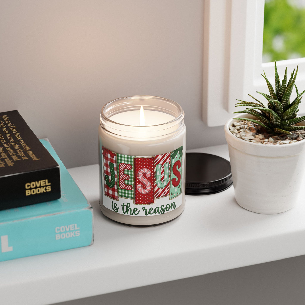 Christmas Soy Candle — "Jesus Is the Reason" 9oz Scented Jar