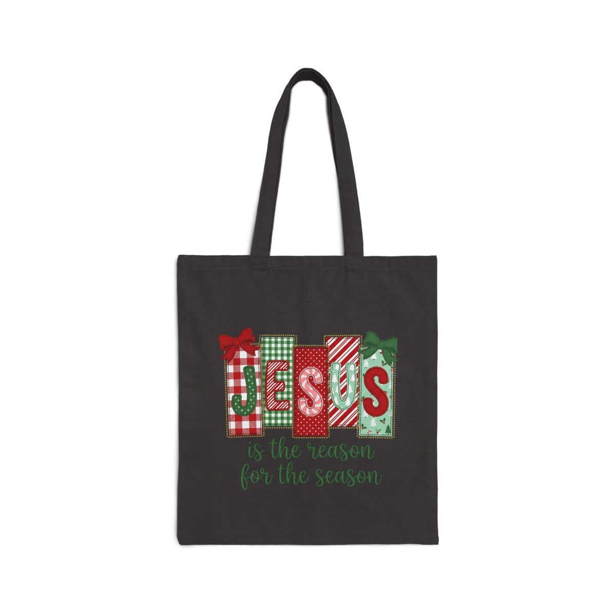 Christmas Jesus Tote Bag — "Jesus Is the Reason for the Season" Canvas Shopper
