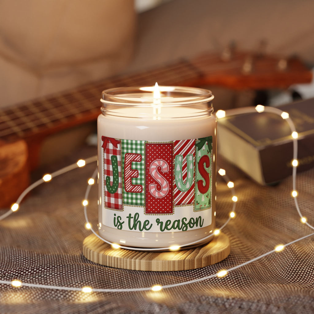 Christmas Soy Candle — "Jesus Is the Reason" 9oz Scented Jar