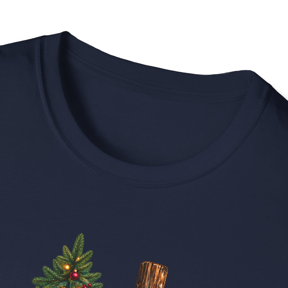 Christian Christmas T-Shirt - "Jesus Is The Reason For The Season" Cross & Tree Tee