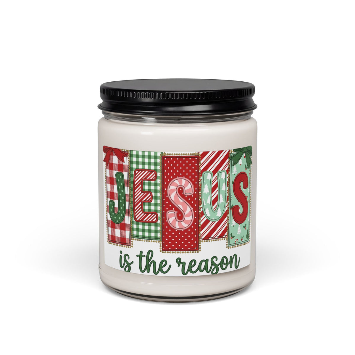 Christmas Soy Candle — "Jesus Is the Reason" 9oz Scented Jar