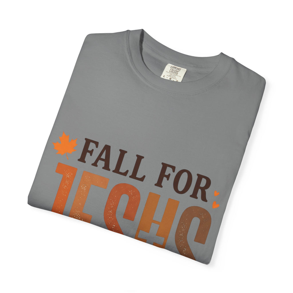 Fall for Jesus He Never Leaves Christian T-Shirt